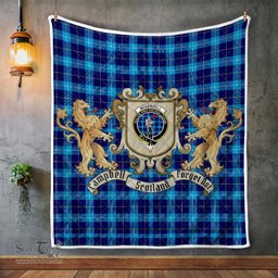 Scottish Mckerrell Clan Badge Tartan Plaid Lion Crest Premium Quilt Scottish Plaid Tartan Plaid - ScotsTee - scotstee.com
