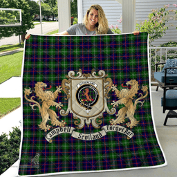 Scottish Sutherland Ii Clan Badge Tartan Plaid Lion Crest Premium Quilt Scottish Plaid Tartan Plaid - ScotsTee - scotstee.com
