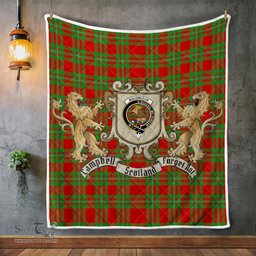 Scottish Macgregor Clan Badge Tartan Plaid Lion Crest Premium Quilt Scottish Plaid Tartan Plaid - ScotsTee - scotstee.com