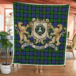 Scottish Paterson Clan Badge Tartan Plaid Lion Crest Premium Quilt Scottish Plaid Tartan Plaid - ScotsTee - scotstee.com