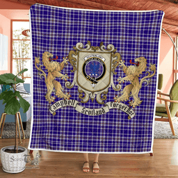 Scottish Ochterlony Clan Badge Tartan Plaid Lion Crest Premium Quilt Scottish Plaid Tartan Plaid - ScotsTee - scotstee.com