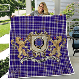 Scottish Ochterlony Clan Badge Tartan Plaid Lion Crest Premium Quilt Scottish Plaid Tartan Plaid - ScotsTee - scotstee.com
