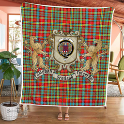 Scottish Ogilvie Clan Badge Tartan Plaid Lion Crest Premium Quilt Scottish Plaid Tartan Plaid - ScotsTee - scotstee.com