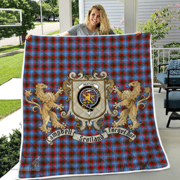 Scottish Newton Clan Badge Tartan Plaid Lion Crest Premium Quilt Scottish Plaid Tartan Plaid - ScotsTee - scotstee.com