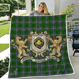 Scottish Pringle Clan Badge Tartan Plaid Lion Crest Premium Quilt Scottish Plaid Tartan Plaid - ScotsTee - scotstee.com