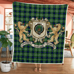 Scottish Swinton Clan Badge Tartan Plaid Lion Crest Premium Quilt Scottish Plaid Tartan Plaid - ScotsTee - scotstee.com