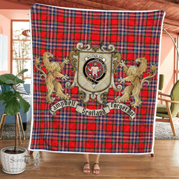 Scottish Macfarlane Clan Badge Tartan Plaid Lion Crest Premium Quilt Scottish Plaid Tartan Plaid - ScotsTee - scotstee.com