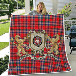 Scottish Macfarlane Clan Badge Tartan Plaid Lion Crest Premium Quilt Scottish Plaid Tartan Plaid - ScotsTee - scotstee.com