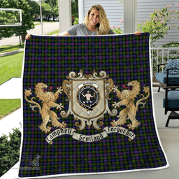Scottish Murray Of Athole Clan Badge Tartan Plaid Lion Crest Premium Quilt Scottish Plaid Tartan Plaid - ScotsTee - scotstee.com