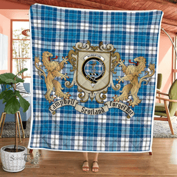 Scottish Roberton Clan Badge Tartan Plaid Lion Crest Premium Quilt Scottish Plaid Tartan Plaid - ScotsTee - scotstee.com