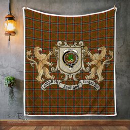 Scottish Seton Clan Badge Tartan Plaid Lion Crest Premium Quilt Scottish Plaid Tartan Plaid - ScotsTee - scotstee.com