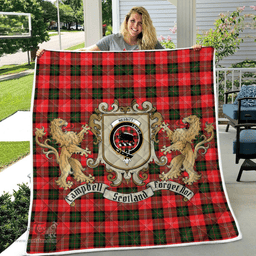 Scottish Nesbitt Clan Badge Tartan Plaid Lion Crest Premium Quilt Scottish Plaid Tartan Plaid - ScotsTee - scotstee.com