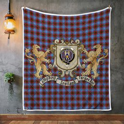 Scottish Preston Clan Badge Tartan Plaid Lion Crest Premium Quilt Scottish Plaid Tartan Plaid - ScotsTee - scotstee.com