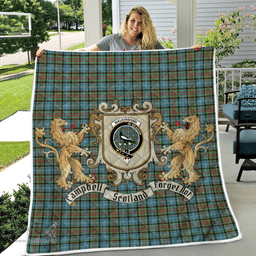Scottish Walkinshaw Clan Badge Tartan Plaid Lion Crest Premium Quilt Scottish Plaid Tartan Plaid - ScotsTee - scotstee.com