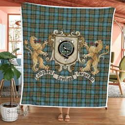 Scottish Walkinshaw Clan Badge Tartan Plaid Lion Crest Premium Quilt Scottish Plaid Tartan Plaid - ScotsTee - scotstee.com