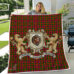 Scottish Skene Clan Badge Tartan Plaid Lion Crest Premium Quilt Scottish Plaid Tartan Plaid - ScotsTee - scotstee.com