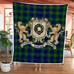 Scottish Oliphant Clan Badge Tartan Plaid Lion Crest Premium Quilt Scottish Plaid Tartan Plaid - ScotsTee - scotstee.com