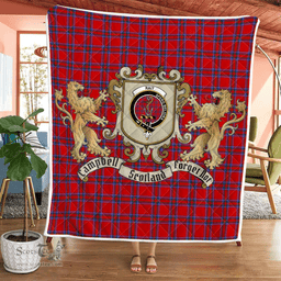 Scottish Rait Clan Badge Tartan Plaid Lion Crest Premium Quilt Scottish Plaid Tartan Plaid - ScotsTee - scotstee.com