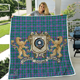 Scottish Pitcairn Clan Badge Tartan Plaid Lion Crest Premium Quilt Scottish Plaid Tartan Plaid - ScotsTee - scotstee.com