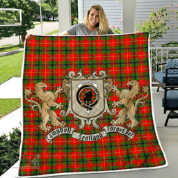 Scottish Turnbull Clan Badge Tartan Plaid Lion Crest Premium Quilt Scottish Plaid Tartan Plaid - ScotsTee - scotstee.com