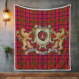 Scottish Lumsden Clan Badge Tartan Plaid Lion Crest Premium Quilt Scottish Plaid Tartan Plaid - ScotsTee - scotstee.com