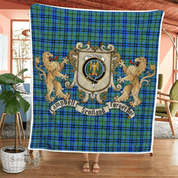 Scottish Falconer Clan Badge Tartan Plaid Lion Crest Premium Quilt Scottish Plaid Tartan Plaid - ScotsTee - scotstee.com