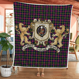 Scottish Maclennan Clan Badge Tartan Plaid Lion Crest Premium Quilt Scottish Plaid Tartan Plaid - ScotsTee - scotstee.com