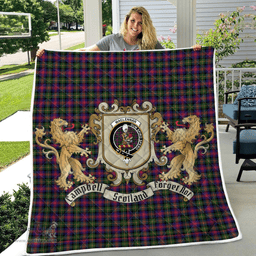 Scottish Maclennan Clan Badge Tartan Plaid Lion Crest Premium Quilt Scottish Plaid Tartan Plaid - ScotsTee - scotstee.com