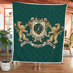 Scottish Lammie Clan Badge Tartan Plaid Lion Crest Premium Quilt Scottish Plaid Tartan Plaid - ScotsTee - scotstee.com