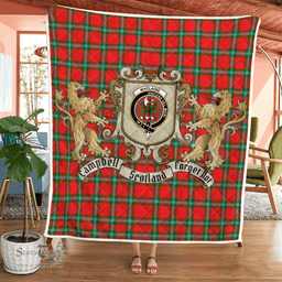 Scottish Maclaine Of Lochbuie Clan Badge Tartan Plaid Lion Crest Premium Quilt Scottish Plaid Tartan Plaid - ScotsTee - scotstee.com