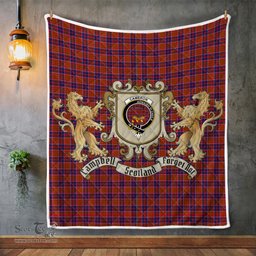 Scottish Cameron Clan Badge Tartan Plaid Lion Crest Premium Quilt Scottish Plaid Tartan Plaid - ScotsTee - scotstee.com