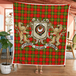 Scottish Leask Clan Badge Tartan Plaid Lion Crest Premium Quilt Scottish Plaid Tartan Plaid - ScotsTee - scotstee.com