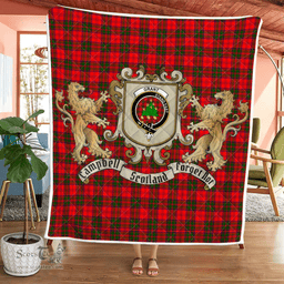 Scottish Grant Clan Badge Tartan Plaid Lion Crest Premium Quilt Scottish Plaid Tartan Plaid - ScotsTee - scotstee.com