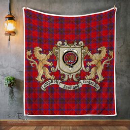 Scottish Leslie Clan Badge Tartan Plaid Lion Crest Premium Quilt Scottish Plaid Tartan Plaid - ScotsTee - scotstee.com