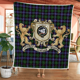 Scottish Galbraith Clan Badge Tartan Plaid Lion Crest Premium Quilt Scottish Plaid Tartan Plaid - ScotsTee - scotstee.com
