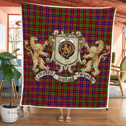 Scottish Gow Clan Badge Tartan Plaid Lion Crest Premium Quilt Scottish Plaid Tartan Plaid - ScotsTee - scotstee.com