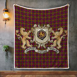 Scottish Gow Clan Badge Tartan Plaid Lion Crest Premium Quilt Scottish Plaid Tartan Plaid - ScotsTee - scotstee.com