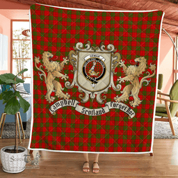 Scottish Dewar Clan Badge Tartan Plaid Lion Crest Premium Quilt Scottish Plaid Tartan Plaid - ScotsTee - scotstee.com