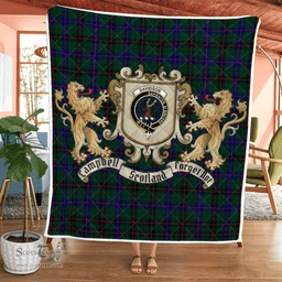 Scottish Davidson Clan Badge Tartan Plaid Lion Crest Premium Quilt Scottish Plaid Tartan Plaid - ScotsTee - scotstee.com