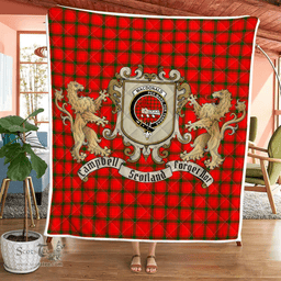 Scottish Macdonald Of Sleat Clan Badge Tartan Plaid Lion Crest Premium Quilt Scottish Plaid Tartan Plaid - ScotsTee - scotstee.com