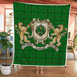 Scottish Don Clan Badge Tartan Plaid Lion Crest Premium Quilt Scottish Plaid Tartan Plaid - ScotsTee - scotstee.com