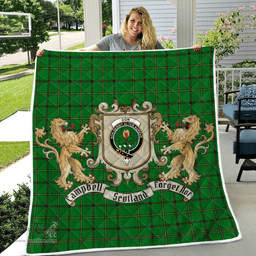 Scottish Don Clan Badge Tartan Plaid Lion Crest Premium Quilt Scottish Plaid Tartan Plaid - ScotsTee - scotstee.com