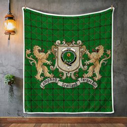 Scottish Don Clan Badge Tartan Plaid Lion Crest Premium Quilt Scottish Plaid Tartan Plaid - ScotsTee - scotstee.com