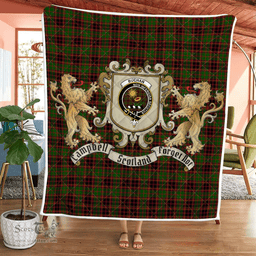 Scottish Buchan Clan Badge Tartan Plaid Lion Crest Premium Quilt Scottish Plaid Tartan Plaid - ScotsTee - scotstee.com