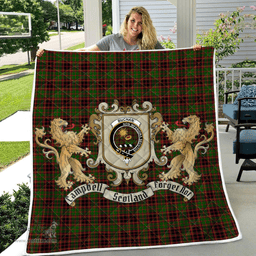 Scottish Buchan Clan Badge Tartan Plaid Lion Crest Premium Quilt Scottish Plaid Tartan Plaid - ScotsTee - scotstee.com