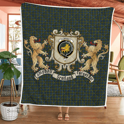 Scottish Campbell Clan Badge Tartan Plaid Lion Crest Premium Quilt Scottish Plaid Tartan Plaid - ScotsTee - scotstee.com