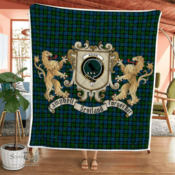 Scottish Mackie Clan Badge Tartan Plaid Lion Crest Premium Quilt Scottish Plaid Tartan Plaid - ScotsTee - scotstee.com