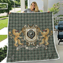 Scottish Craig Clan Badge Tartan Plaid Lion Crest Premium Quilt Scottish Plaid Tartan Plaid - ScotsTee - scotstee.com