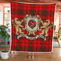 Scottish Macdougall Clan Badge Tartan Plaid Lion Crest Premium Quilt Scottish Plaid Tartan Plaid - ScotsTee - scotstee.com