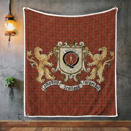 Scottish Macalister Clan Badge Tartan Plaid Lion Crest Premium Quilt Scottish Plaid Tartan Plaid - ScotsTee - scotstee.com